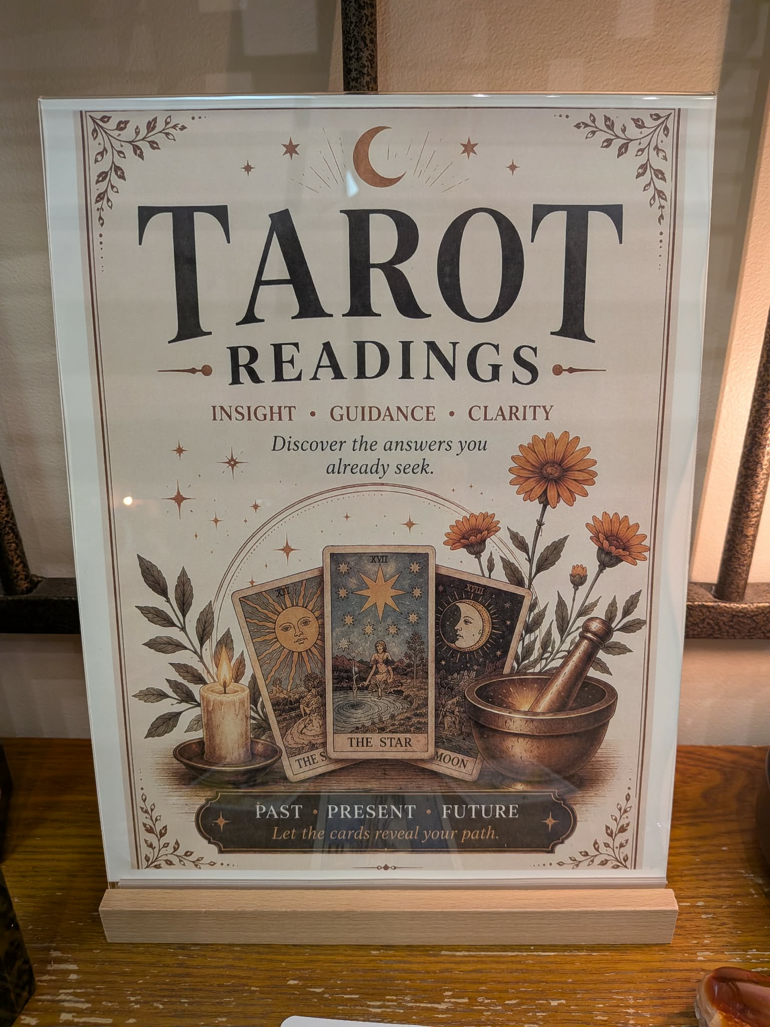 Tarot Readings poster at Curious Nature