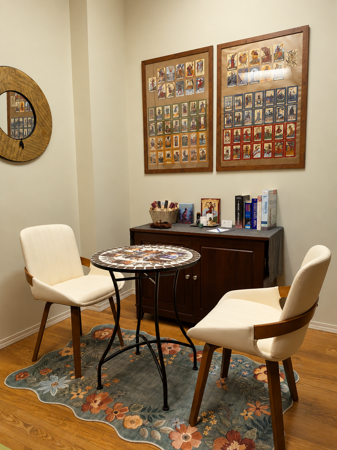 Private tarot reading space at Curious Nature Studio in Medicine Hat